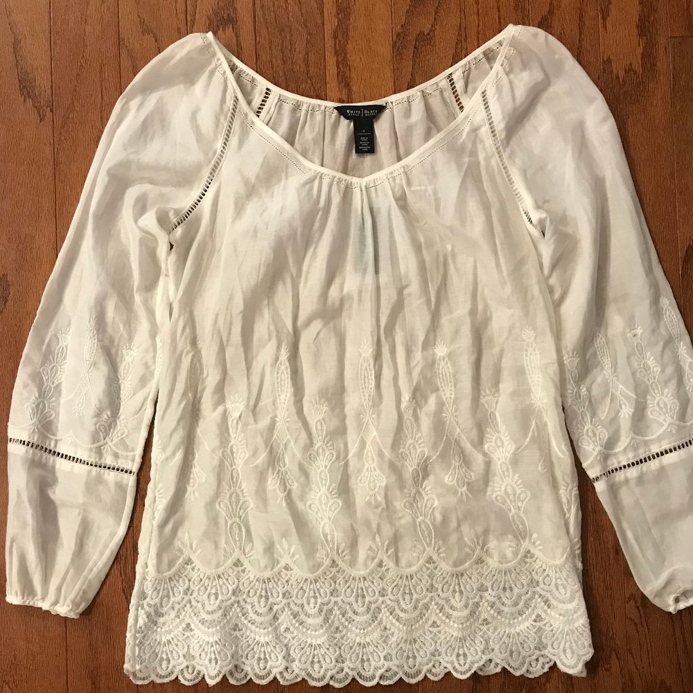 White House Black Market white blouse
